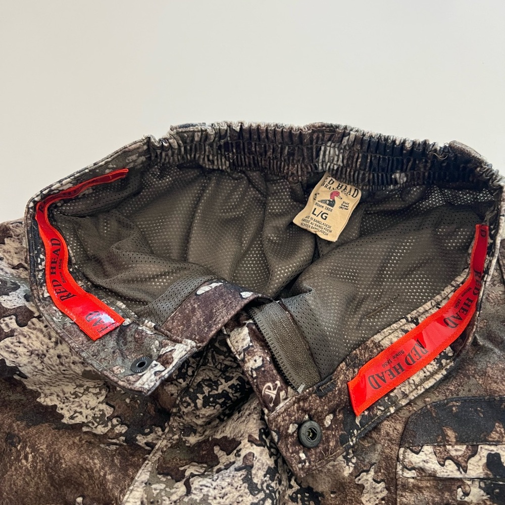 RedHead Woodland Camouflage Pants with Red Trim